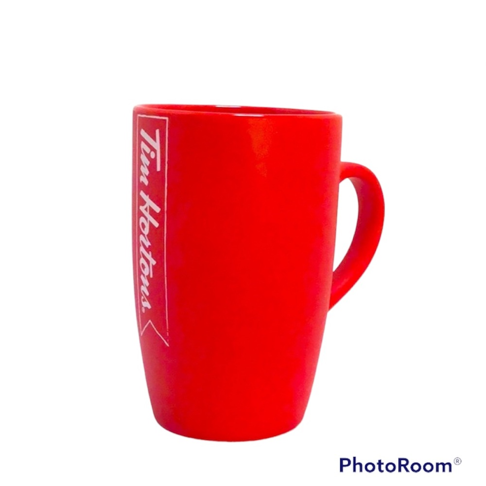 🌺 Tim Hortons Tall Red Coffee Mug
